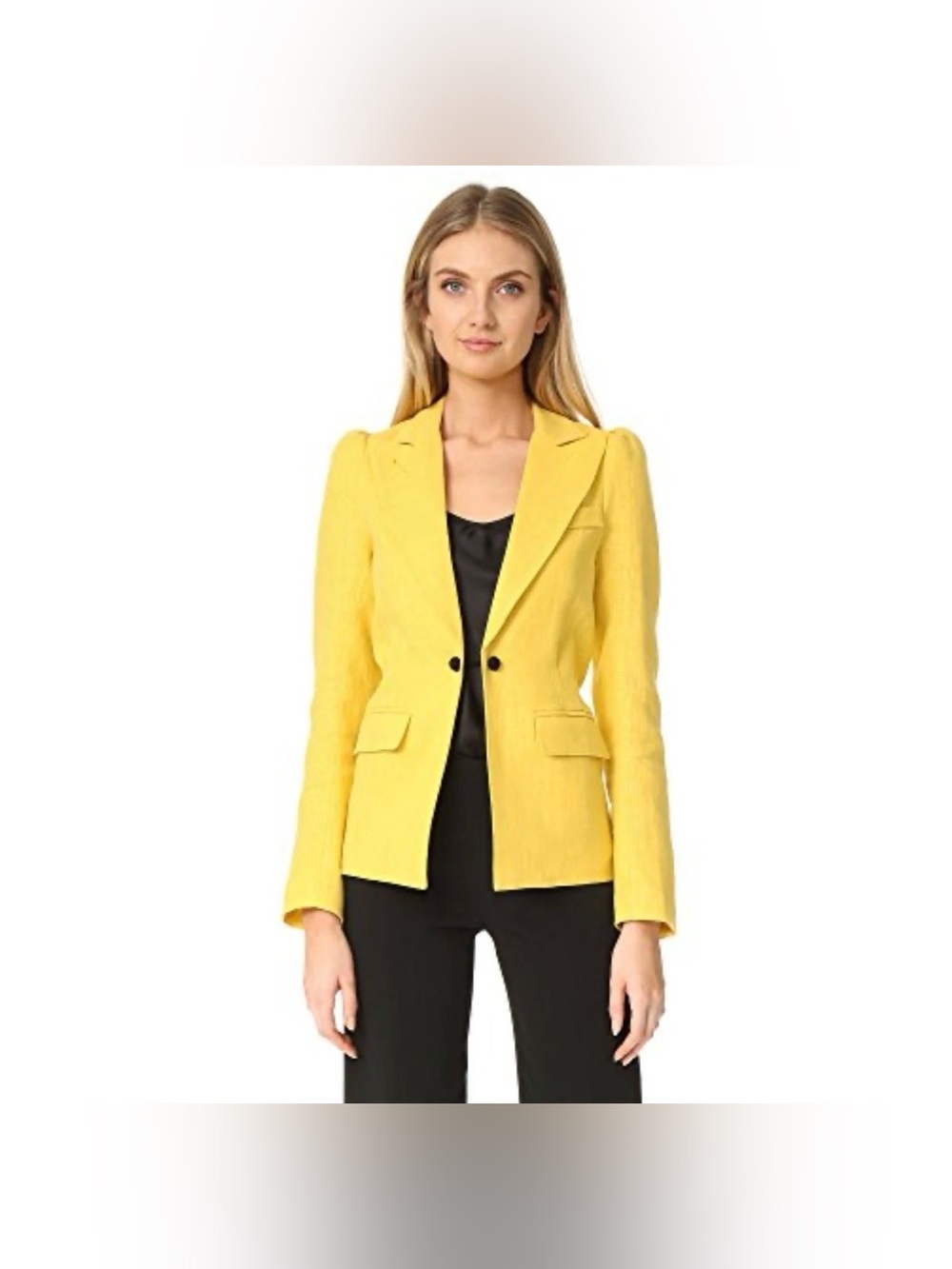Smythe Mildred Yellow Linen Blazer 2